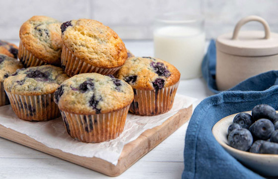 إليكم طريقة تحضير مافن البلوبيري خالي من الجلوتين صورة رقم 4