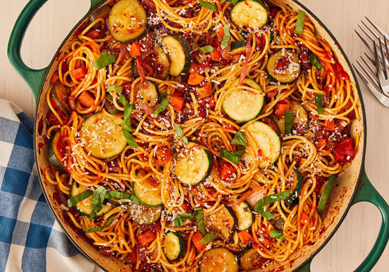 إليكم طريقة تحضير سباغيتي بالخضار صحية وشهية صورة رقم 3 إليكم طريقة تحضير سباغيتي بالخضار صحية وشهية صورة رقم 3