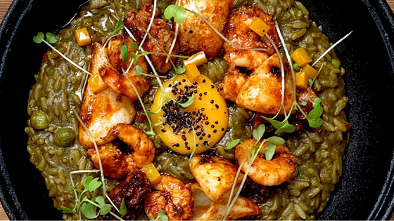 اليكم طريقة تحضير ريزوتو بالروبيان مع صلصة البيستو والجبنة صورة رقم 1