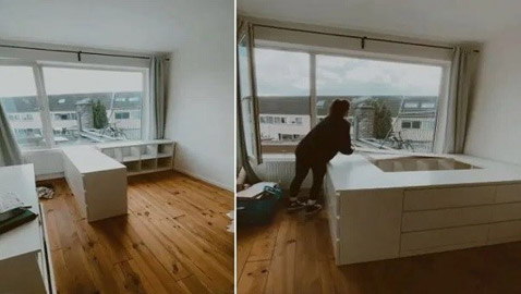 تصمم سريراً من أدراج آيكيا