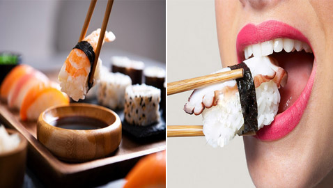 السمك يلمس اللسان أولا.. كيف تتناول السوشي مثل ياباني محترف؟