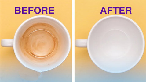 إليكم طرق بسيطة للتخلص من بقع وإصفرار أكواب الشاي