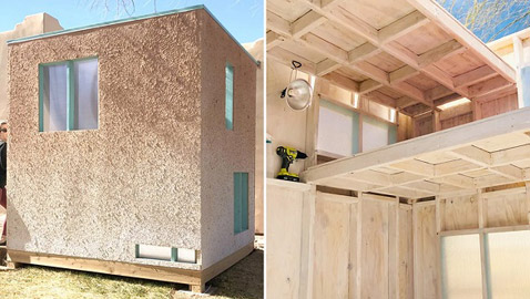 منزل صديق للبيئة مبني من الورق المعاد تدويره