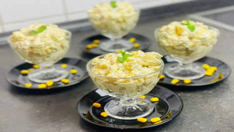 إليكم طريقة تحضير سلطة البطاطس بالبيض المسلوق والمايونيز الشهية