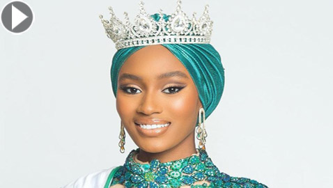 فيديو وصور: أول مسلمة محجبة تفوز بتاج ملكة جمال نيجيريا لأول مرة