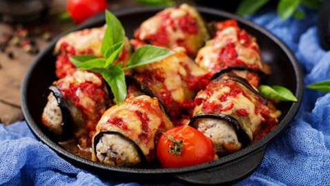 إليكم وصفة رولات الباذنجان بجبن البارميزان الطيبة للرجيم