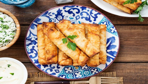 إليكم طريقة تحضير سبرنج رول بالجبن مشوي للرجيم