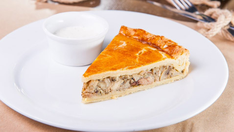 اليكم طريقة  تحضير تورتة الدجاج بالمشروم