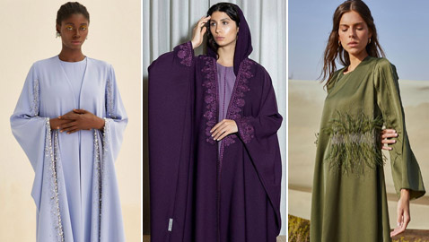 بالصور: إليكم موديلات عبايات ملونة مميزة لعيد الفطر 2023