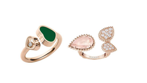 خواتم بأحجار ملونة مناسبة لعبايات عيد الأضحى 2023