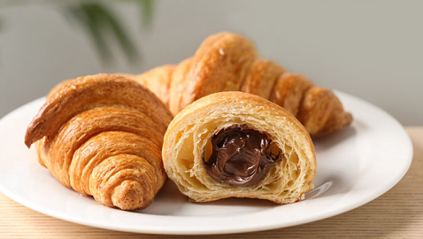 طريقة عمل ميني كرواسان بالشوكولاتة