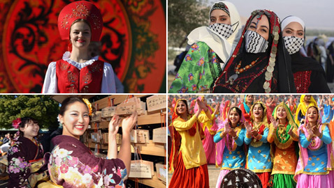 يوم الجمال العالمي: صور جمال الأزياء الوطنية بدول العالم بينها ليبيا وفلسطين